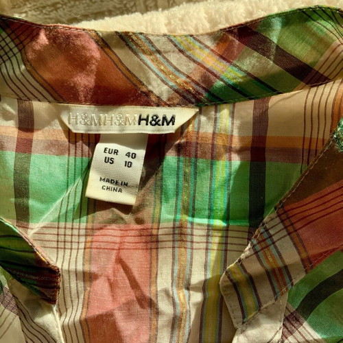 H&M summer shirt used, multicolored, size S