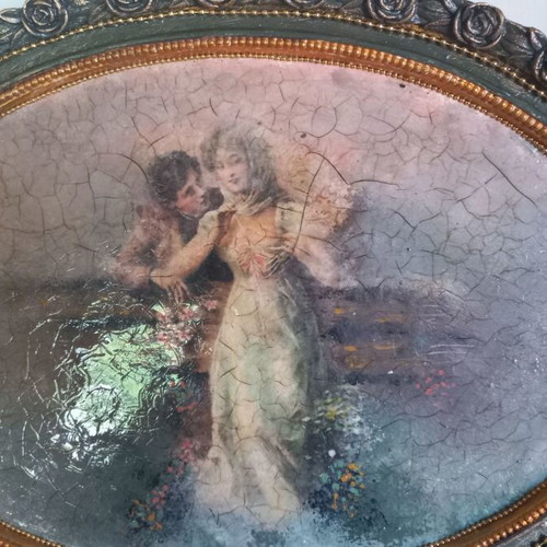 Decorative tray handmade polyester 39×23 cm