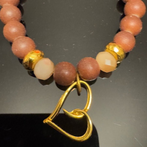 Bracelet new in earthy brown and gold tones