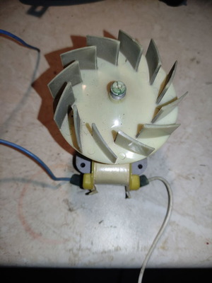 Motor with fan like new, modern without carbon brushes
