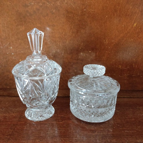 Glass vases like new, small, height 16cm and 10cm