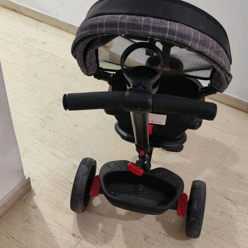 Byox tricycle used with removable handlebar and canopy