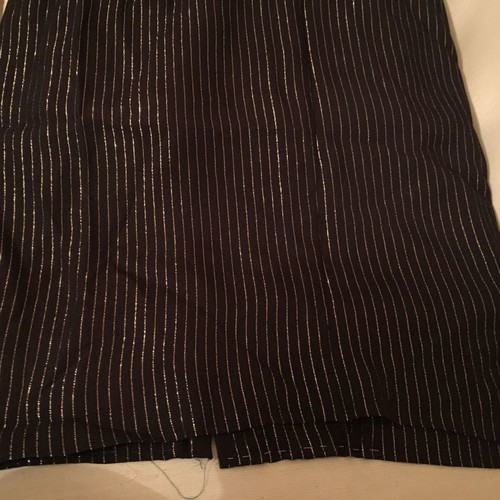Women's skirt dark brown with gold lines, size L, new