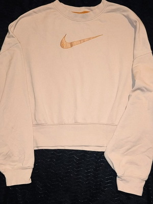 Nike Oversized Crop Top Sweatshirt σαν καινούργιο, μπεζ ροζ, XL