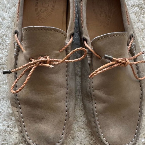 Tod's Loafers Mens Size 41.5 Used Beige