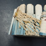 Souvenir candlestick with lighthouse used