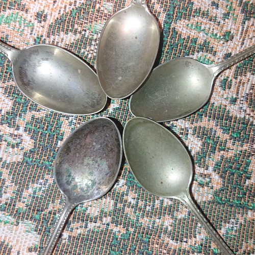 Old spoons used, small with markings