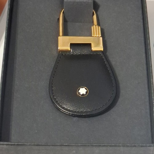 Montblanc Meisterstück δερμάτινο μπρελόκ κλειδιών μαύρο και χρυσό