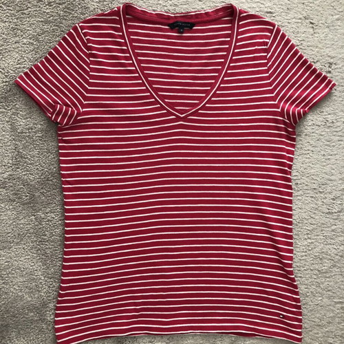 Tommy Hilfiger women's t-shirt used, size M, white and red