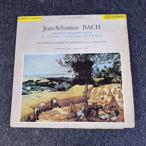 Jean-Sébastien Bach Concertos Brandebourgeois vinyl used, classical