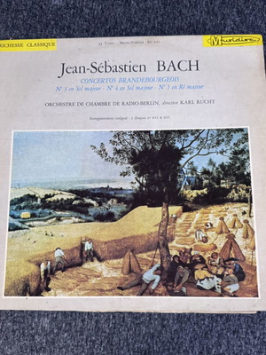 Jean-Sébastien Bach Concertos Brandebourgeois vinyl used, classical