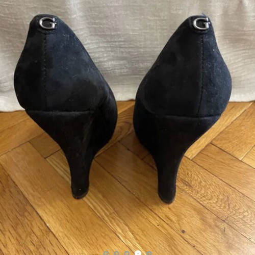 Guess suede platform shoes, size 36, black