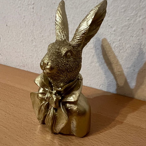Easter decorative bunny 13 cm gold new