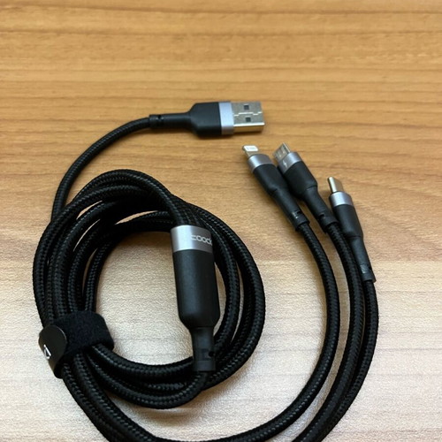 Toocki 3-in-1 Fast Charging Cable 100W new, USB-C Micro USB Lightning