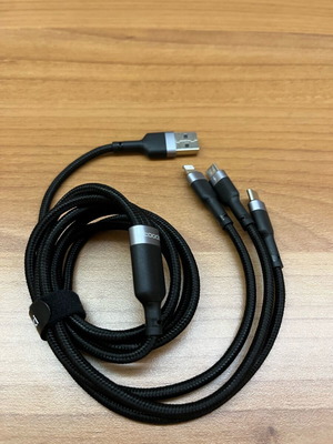 Toocki 3-in-1 Fast Charging Cable 100W new, USB-C Micro USB Lightning