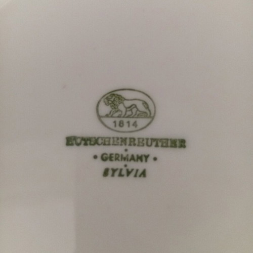 Vintage Hutschenreuter Germany Sylvia children's dinner set, 2 pieces