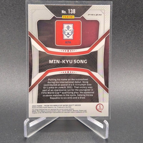 2022 Panini Prizm World Cup Qatar Silver Prizm Min-Kyu Song #138 Rookie RC used