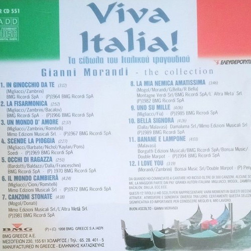 Viva Italia 10 CD used, idols of Italian song