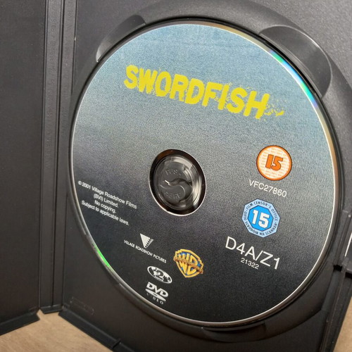Swordfish DVD with English subtitles, like new