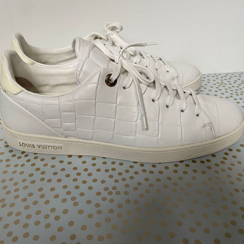 Louis Vuitton FrontRow leather sneakers like new, size 41, white