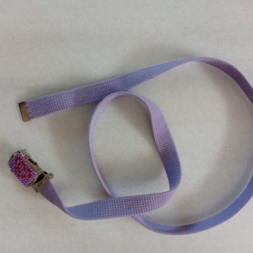 Fabric belt lilac with matching bracelet gift like new