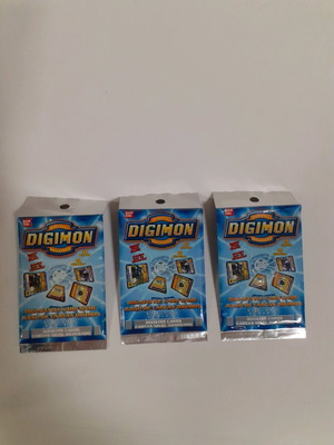 Κλειστά φακελάκια Digimon Booster Cards (Bandai) 2000 καινούργια, τρία μαζί