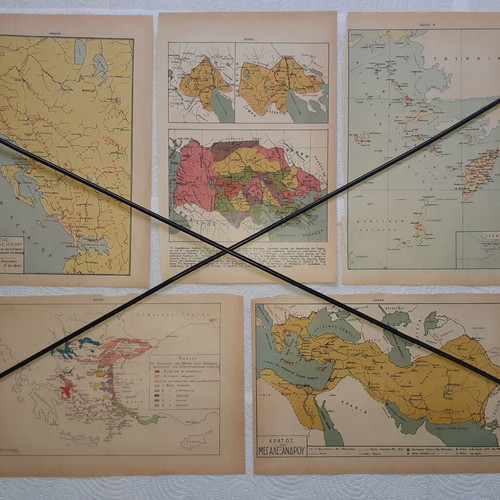 Greek maps pack of 28 from early 1950s, like new