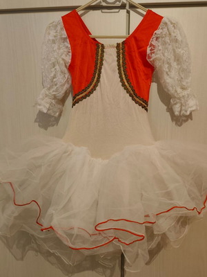 Dance performance costume used with bodysuit and tutu skirt