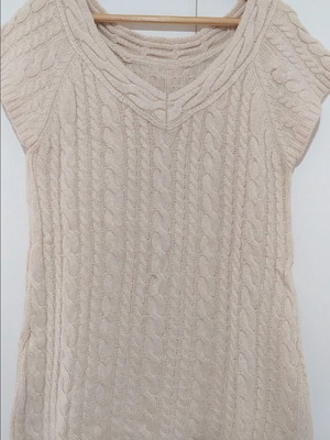 Zara sleeveless pullover used, beige, size L