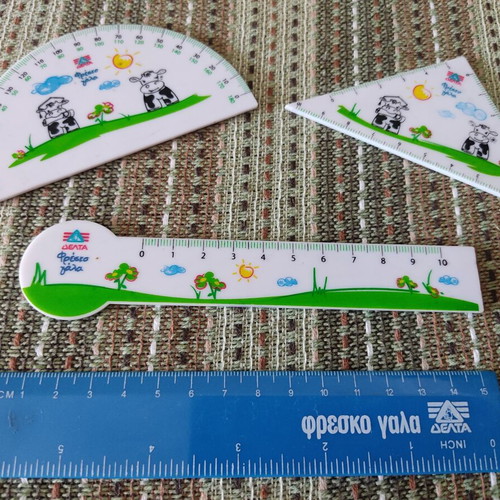 Delta school tools used, promotional set with vibrant colors