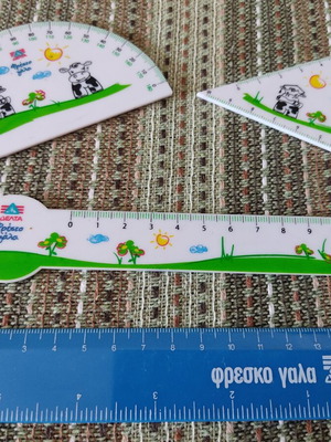 Delta school tools used, promotional set with vibrant colors