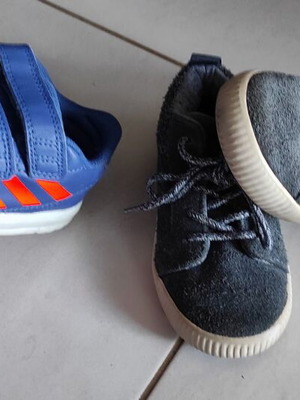 Adidas trainers and Zara leather boots size 22 used shoe pack
