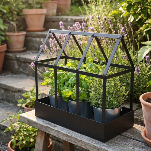 IKEA Senapskal Metal Decorative Greenhouse Planter New