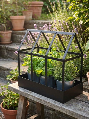 IKEA Senapskal Metal Decorative Greenhouse Planter New