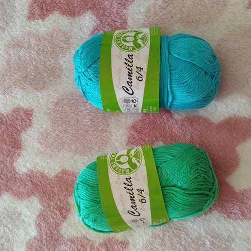Camilla 6/4 cotton yarns like new, pack of 2