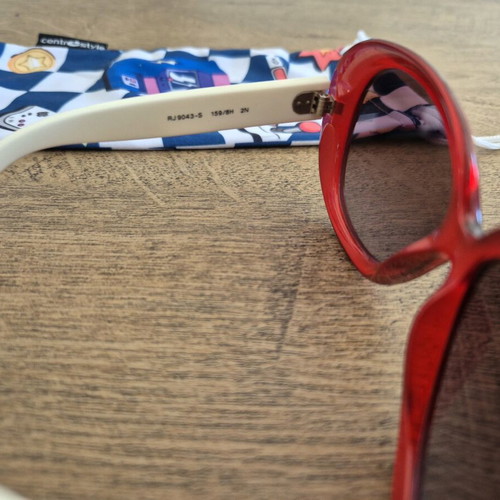 Rayban Junior RJ9043S sunglasses like new, white and red