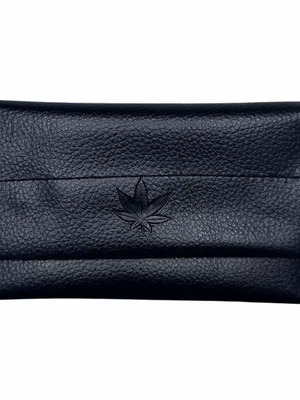 Black Tobacco Pouch 15x9cm new, leatherette