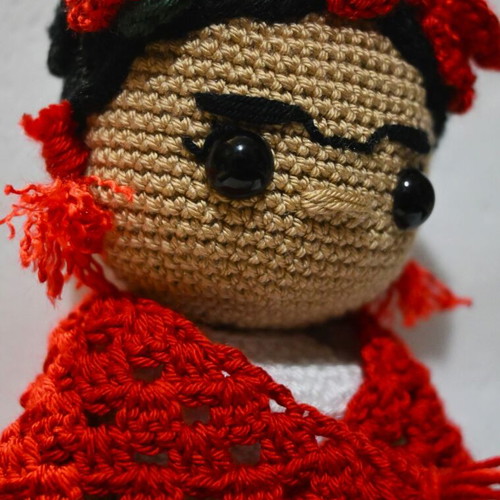 Frida Kahlo Doll crocheted, handmade, new