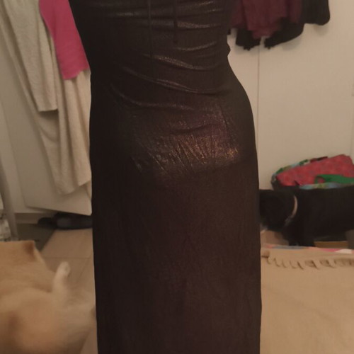 Y2K iridescent dress refurbished with asymmetrical design