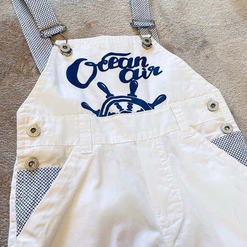 Little me overalls like new, set of 2, nautical style, cotton