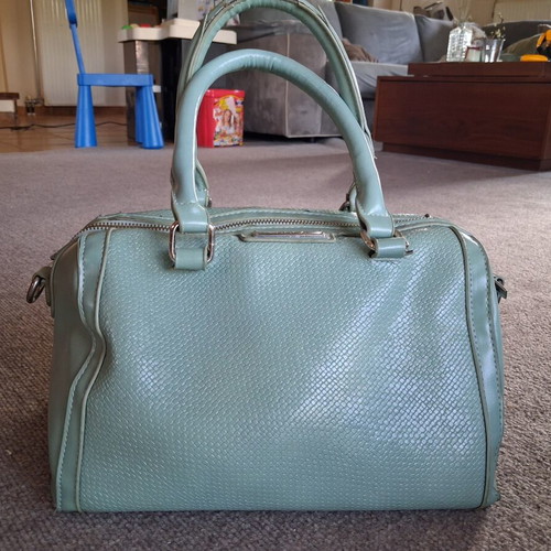 Doca crossbody bag used, turquoise color