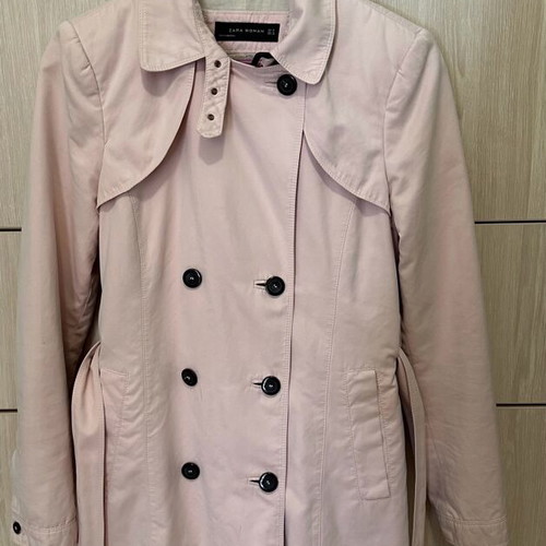 Zara medium pink spring coat like new