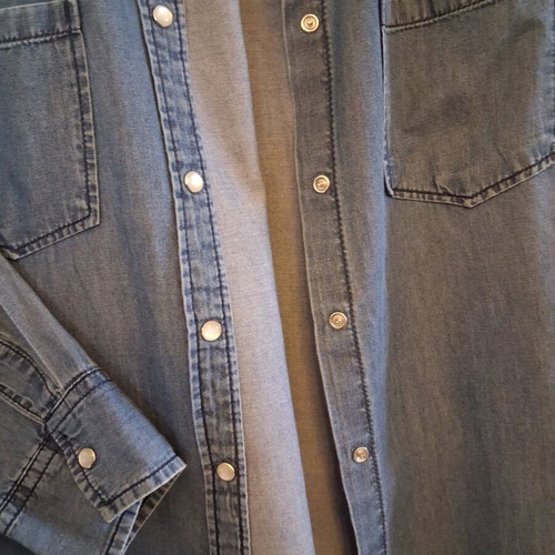 Ovs Fashion women's denim shirt like new with floral scarf gift