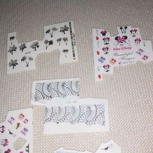 Nail tattoo stickers new, set of 5 pieces
