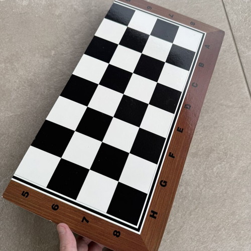 Wooden Backgammon and Chess Set 2-in-1 New, Sealed 40cm