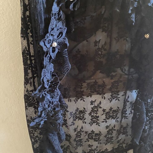Strapless dress one size black lace new by Fia