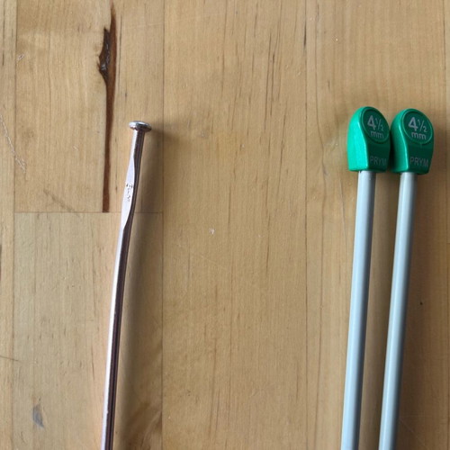 Knitting needles used, pack with pair and single