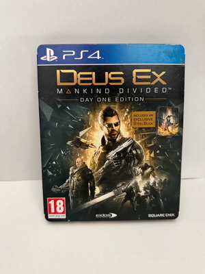 Deus Ex Mankind Divided Day One Edition Steelbook for PS4 used without game