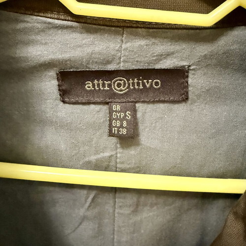 Attrattivo women's jacket like new, size S, brown, asymmetrical zipper