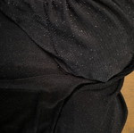 Black strapless blouse new, glitter fabric, size small